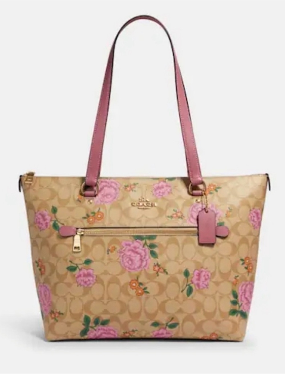 Coach Gallery Tote‎ In Signature Canvas With Prairie Rose Print